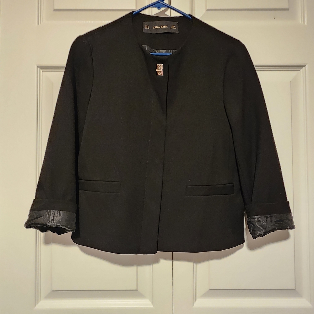 Zara Basic Black Blazer - Medium - image 3